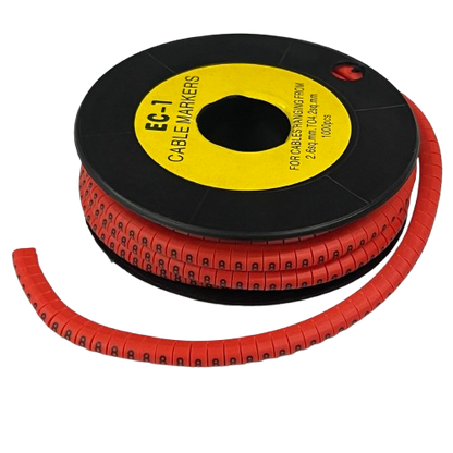 Grippes Cable 8 Marker Red 2.6mm to 4.2mm cable management spiral wrap roll