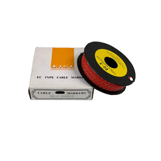 Grippes Cable Marker Red - D roll with 350 pieces for organized cable management
