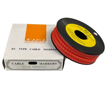 Grippes Cable Marker Red I - 1000pcs on a spool for efficient cable organization and management