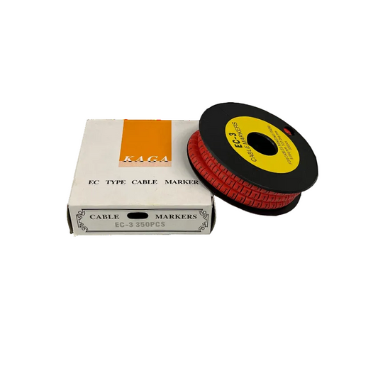 Cable Marker Red - J from Grippes with 350 pieces in a box for efficient cable management