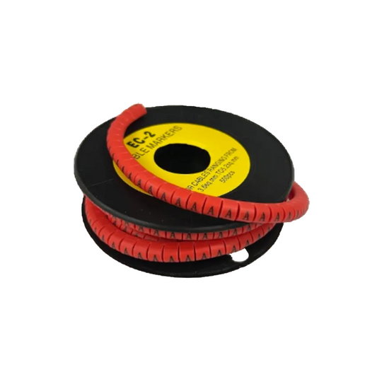 500pcs Cable Marker Red - A on a spool for organized cable management and easy identification