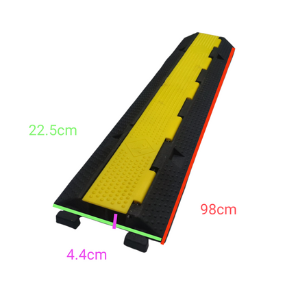 Grippes Cable Ramp Protector 2 Channel for safe cable management in high-traffic areas
