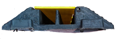 Grippes Cable Ramp Protector 2 Channel in black and yellow for secure cable management protection