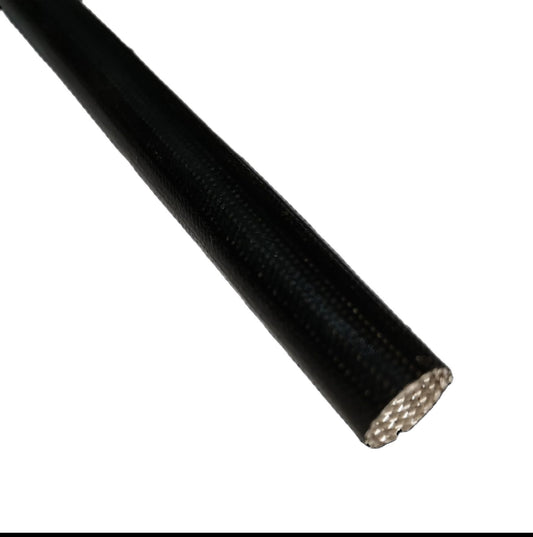 Black Cambric Tubing 80cm Length for Electrical Circuitry and Parts with woven texture
