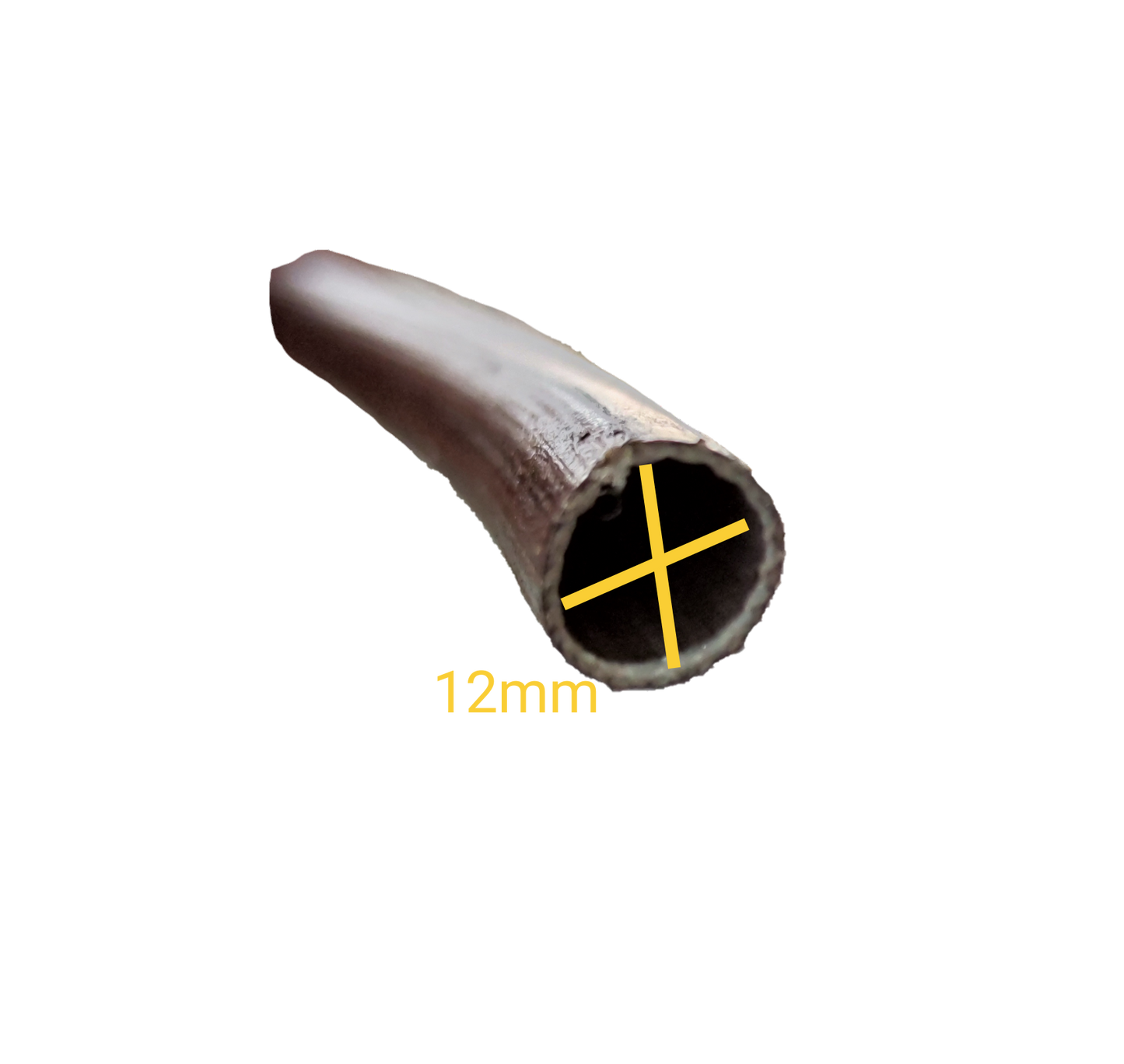 Close-up of cambric tubing 80cm length with 12mm diameter for electrical circuitry and parts