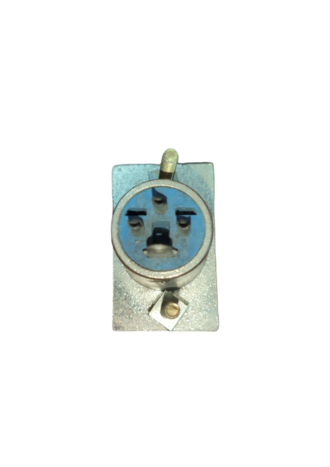 Canon Plug Chassis Type electrical connector part with metal frame and blue interior from China vendor