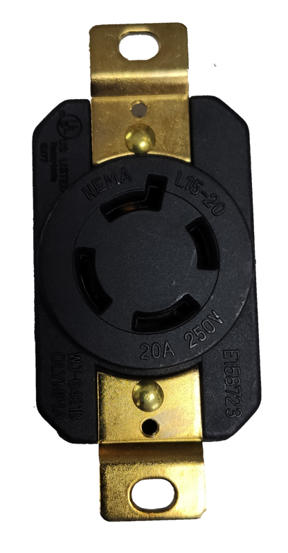 Grippes 20A Twist Lock Outlet 3P+E (4P) 250V Grippes (NEMA L15) WJ6421B, Twistlock
