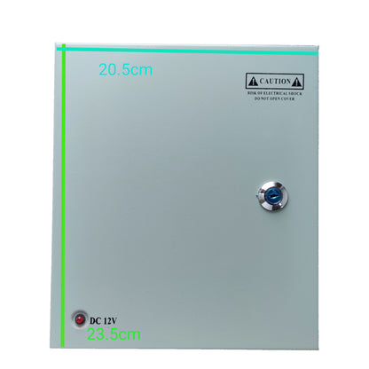 ZwitseRise CCTV Power Supply 12V 15A 220V 9 Channels with secure enclosure for reliable surveillance systems
