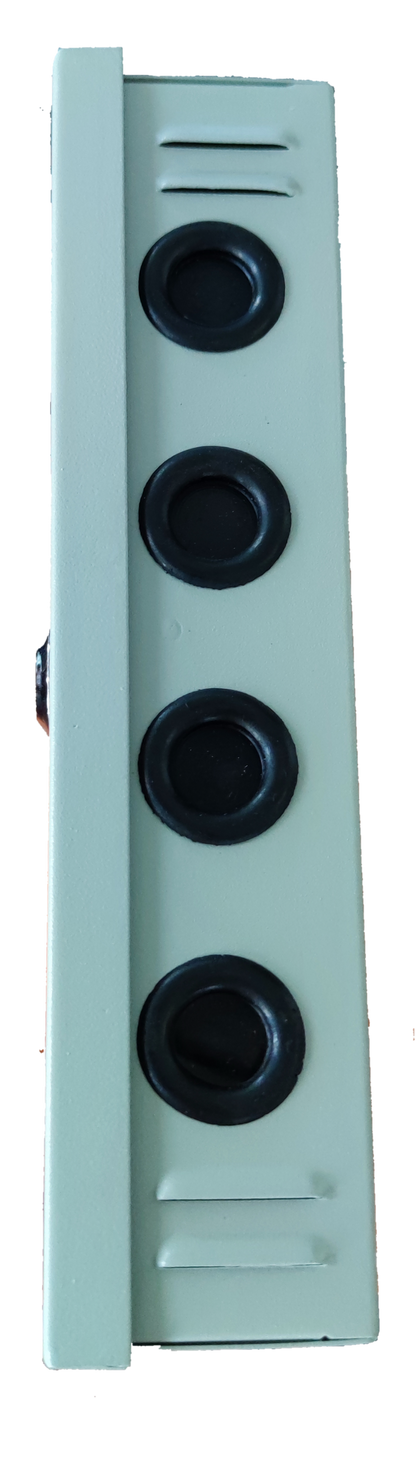 Electx Electrical Supply CCTV Power Supply 12V 15A 220V 9 Channels unit side view with circular connectors
