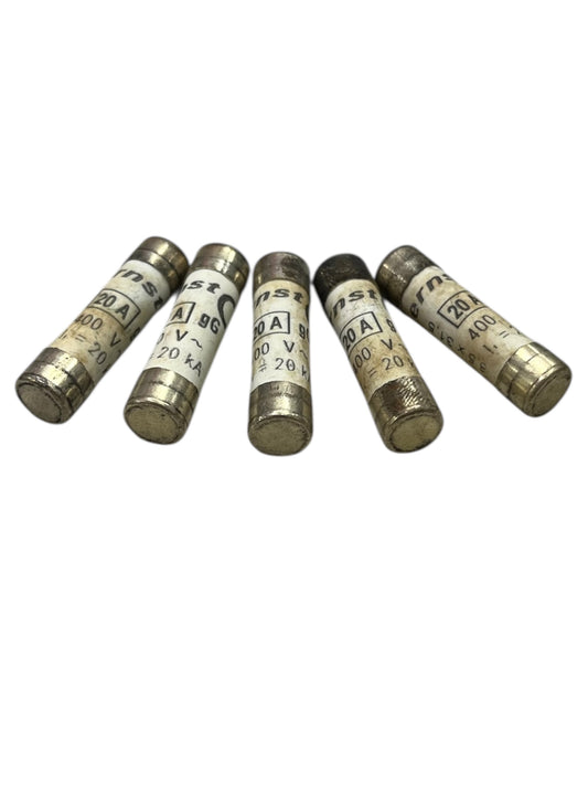 Set of five ceramic fuse 20A 400v 8x31mm electrical components from China
