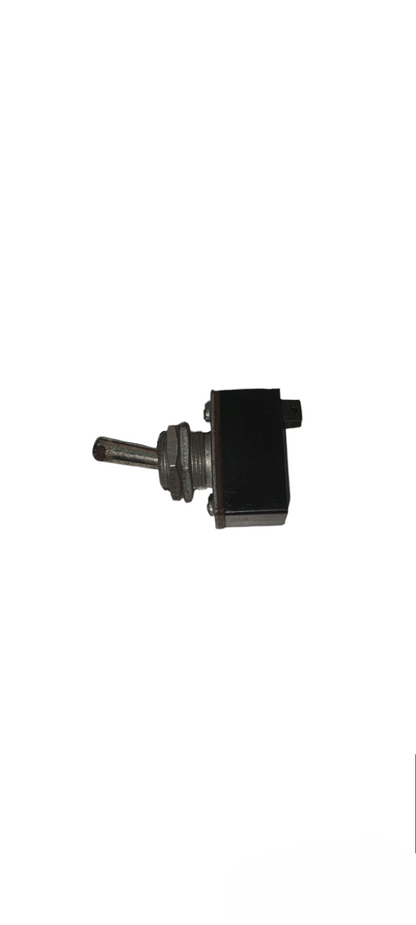 China Toggle Switch 2A 220V 2 Terminals with metal toggle lever and black plastic body