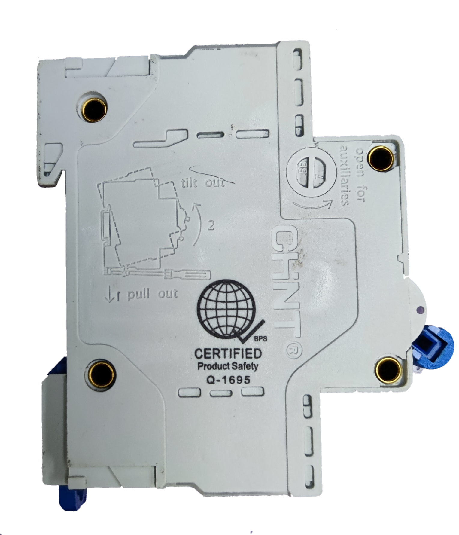 Chint 100A 3Pole Miniature Circuit Breaker 10 KAIC electrical circuitry component in white casing