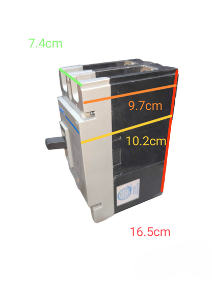 Chint 125A Industrial Circuit Breaker 2 Pole with dimensions for electrical circuitry parts
