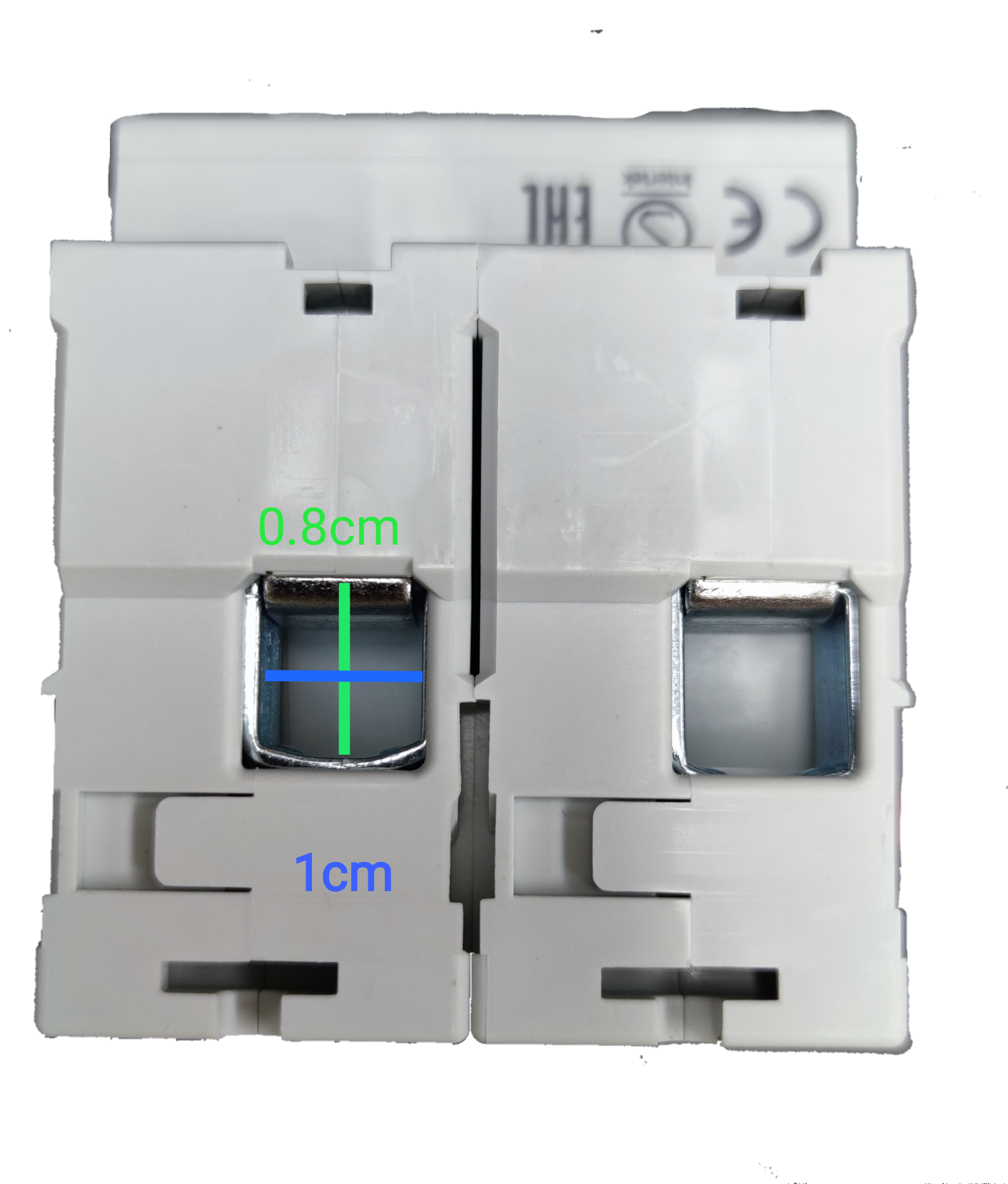 CHINT 125A MCB DIN rail electrical circuit breaker in white with metal connection points