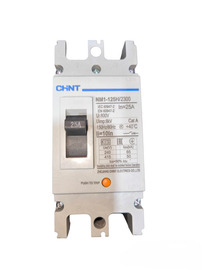 Chint 25A 2 pole single phase breaker 220V electrical circuit breaker with switch and technical specifications