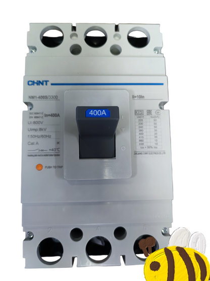 Chint 400A 3 Pole Industrial Circuit Breaker for high capacity electrical protection