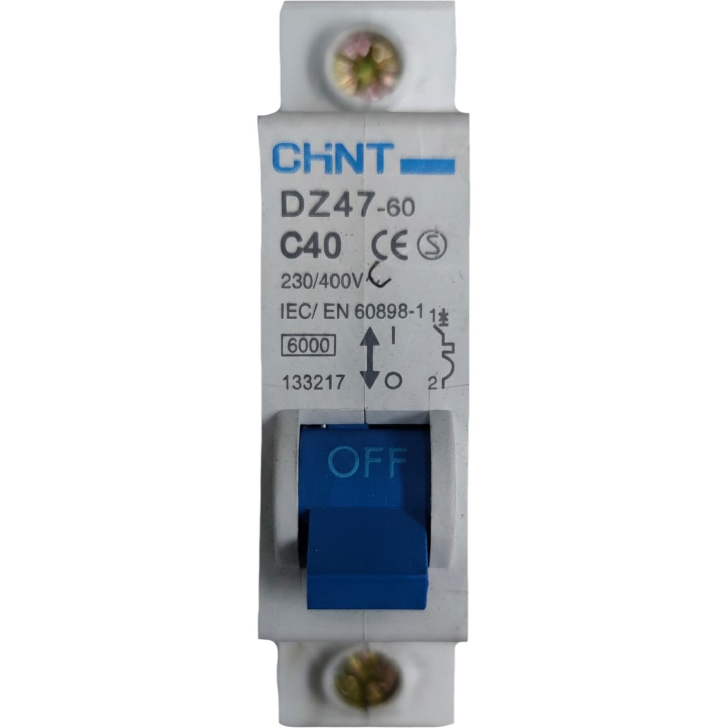 CHINT 40A Miniature Circuit Breaker 1 Pole 4.5 KAIC MCB EB1PC404.5KA