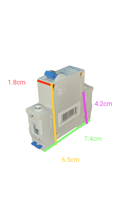 Chint 5A miniature circuit breaker 220V with compact design and blue toggle switch
