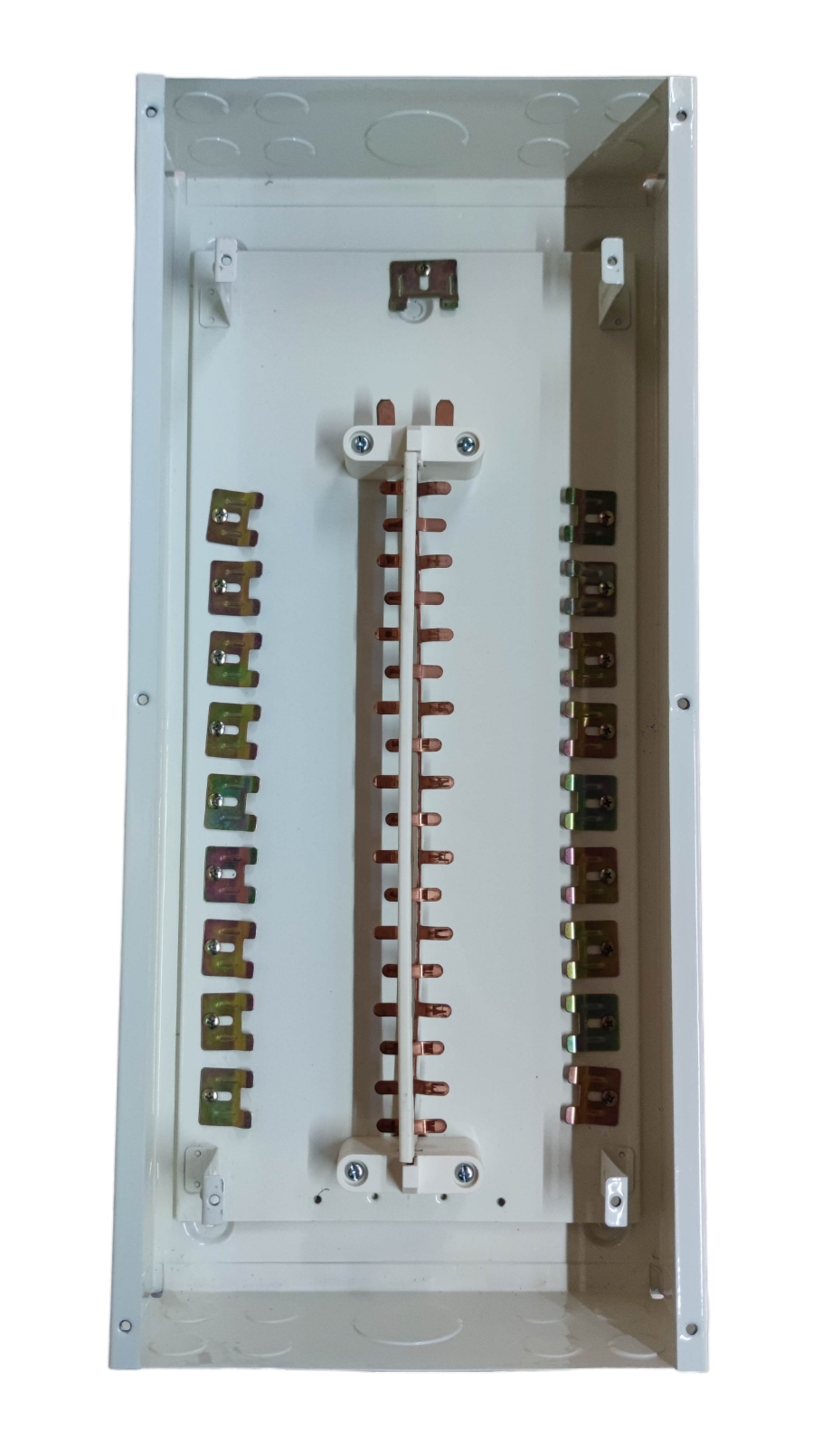 Electrical panel box with mounted 80A 2Pole Chint Miniature Circuit Breaker and multiple connections