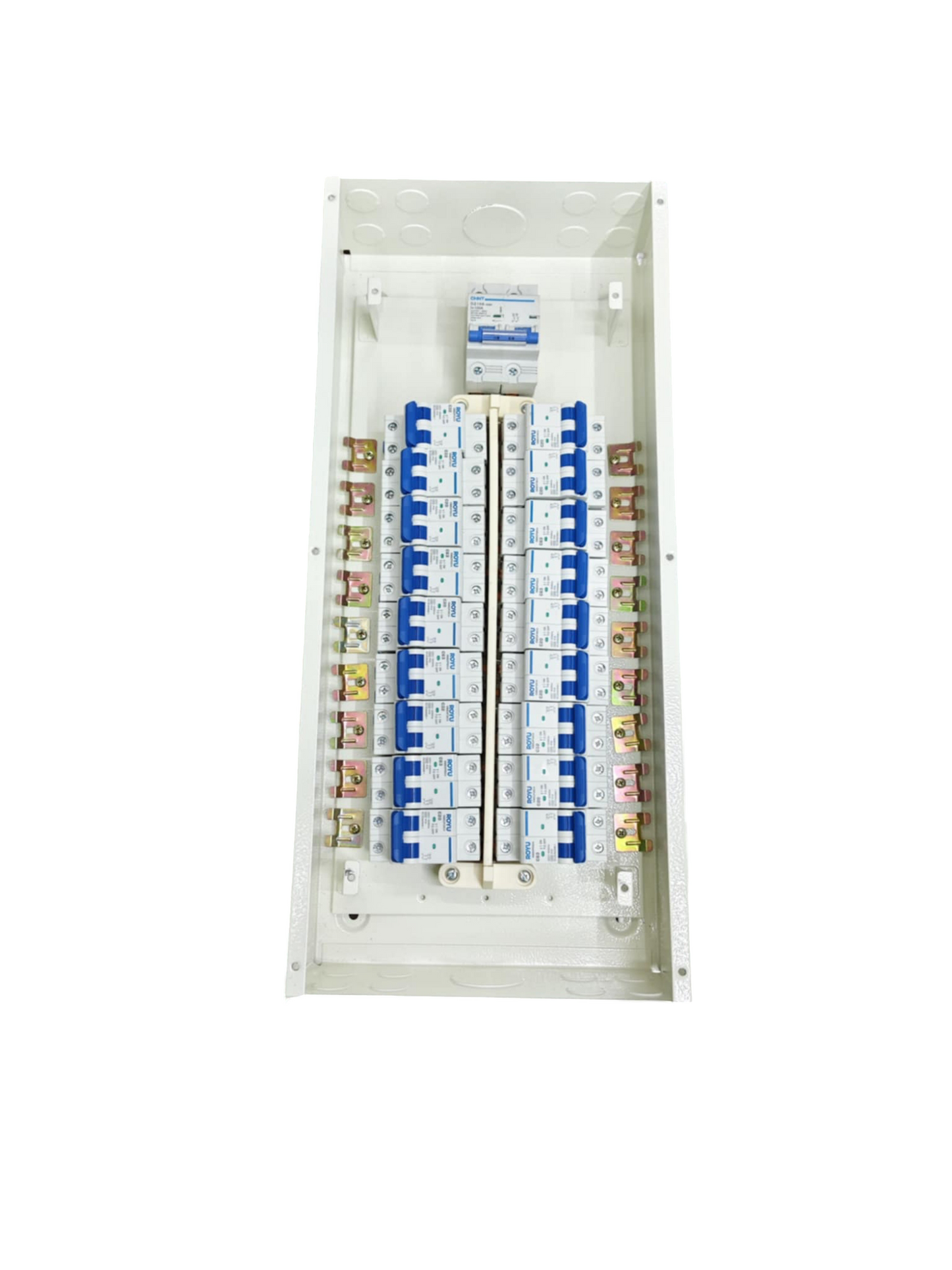 80A 2Pole Chint Miniature Circuit Breaker installed in electrical panel with multiple breakers