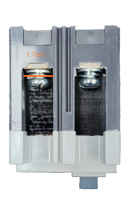 Chint 80A industrial circuit breaker component with black and gray wiring parts