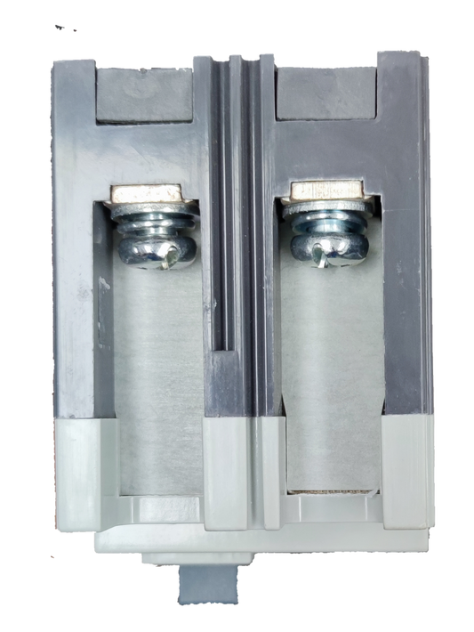 Chint 80A industrial circuit breaker component with metal screws and gray housing