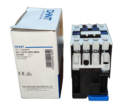 Chint Magnetic Contactor 25A 220V with packaging box for power points switches and plugs