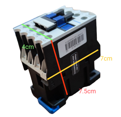 Chint magnetic contactor 25A 220V with clearly marked dimensions for easy installation and use