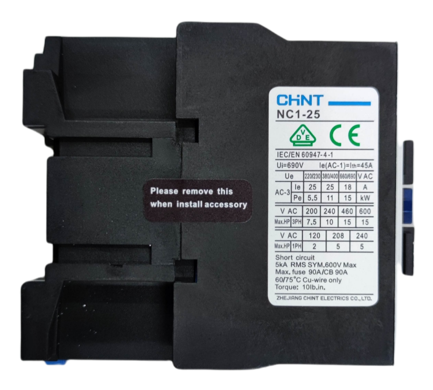 Chint magnetic contactor 45A with clear labeling for reliable electrical control