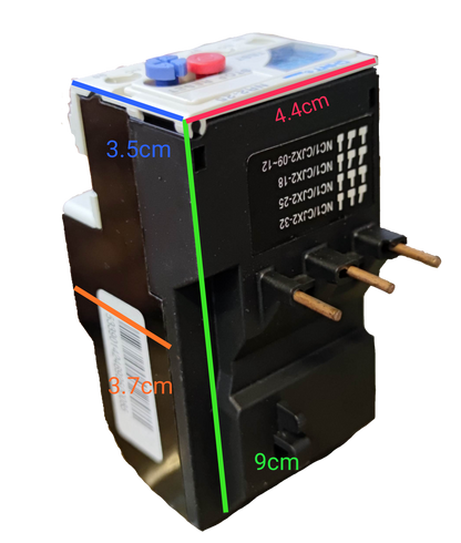 Chint Overload Relay NR2-25 with outlined dimensions and secure mounting options for electrical safety