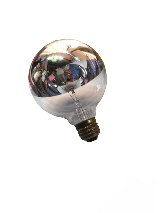 Chiyoda 60W Reflector Bulb 220V incandescent light bulb with reflective silver coating and screw base