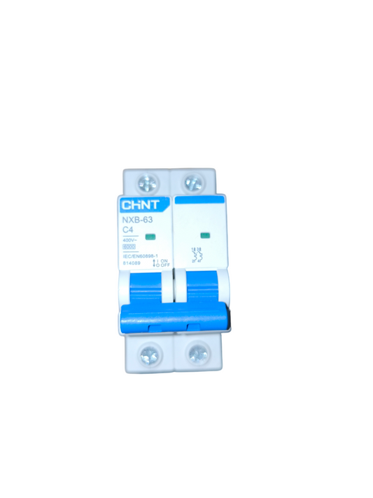 Chint 4A Miniature Circuit Breaker 6KAIC electrical component with blue toggle switch