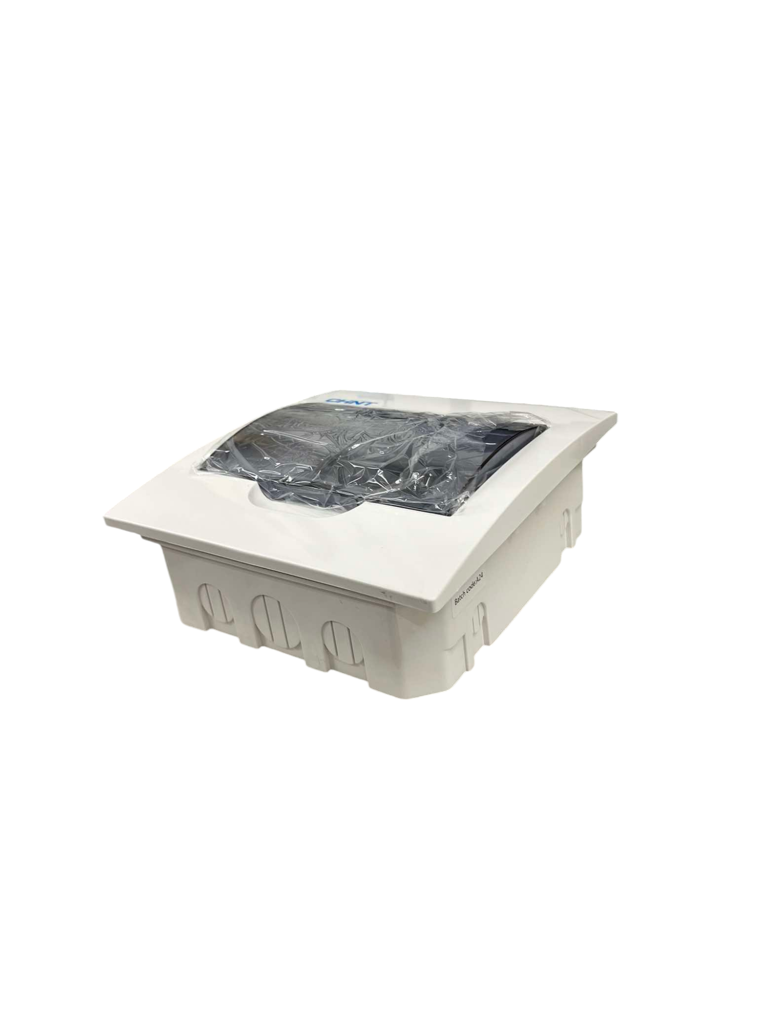 Chint 6 way panel board for safety switches in white, designed for secure electrical installations