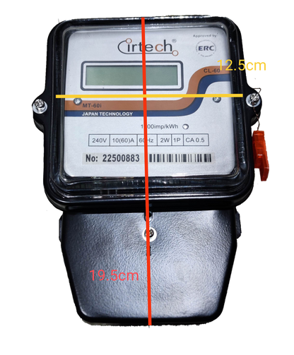 Cirtech 60A single phase KWH meter with LCD display for energy monitoring and measurement