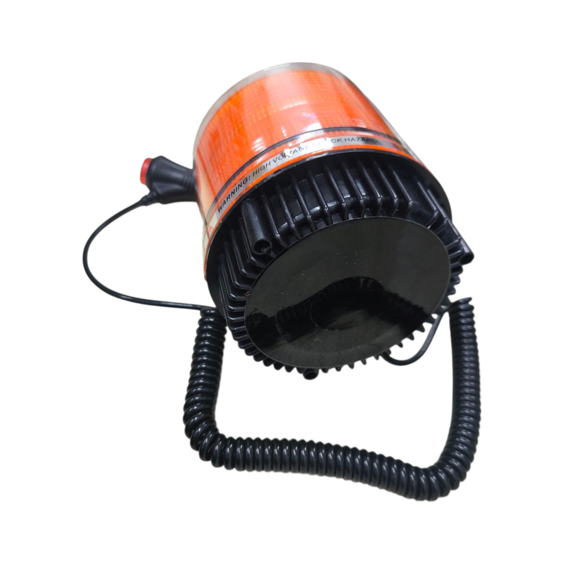 Code Red 12V 24V LED emergency beacon with a coiled power cord for instant visibility