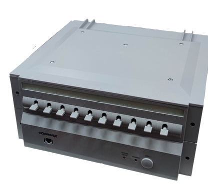 Commax 10 station intercom system with multiple toggle switches and control knob for CCTV security