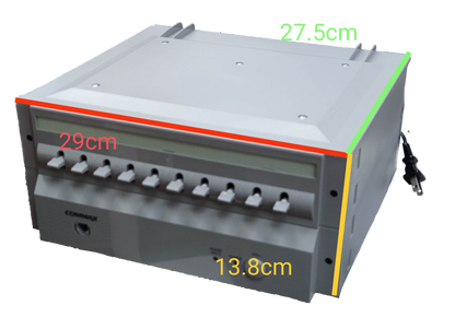 Commax 10 station intercom system with multiple buttons and compact design for security communication