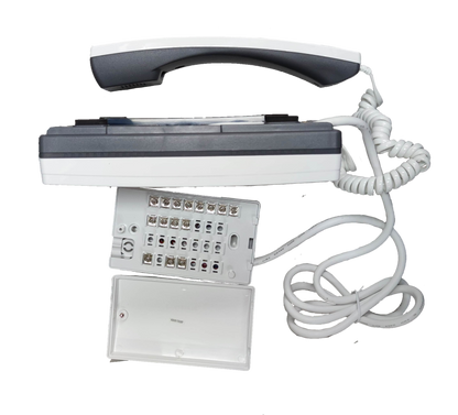 Commax 12 Station Intercom Master Unit with Corded Handset and Multiple Connection Ports