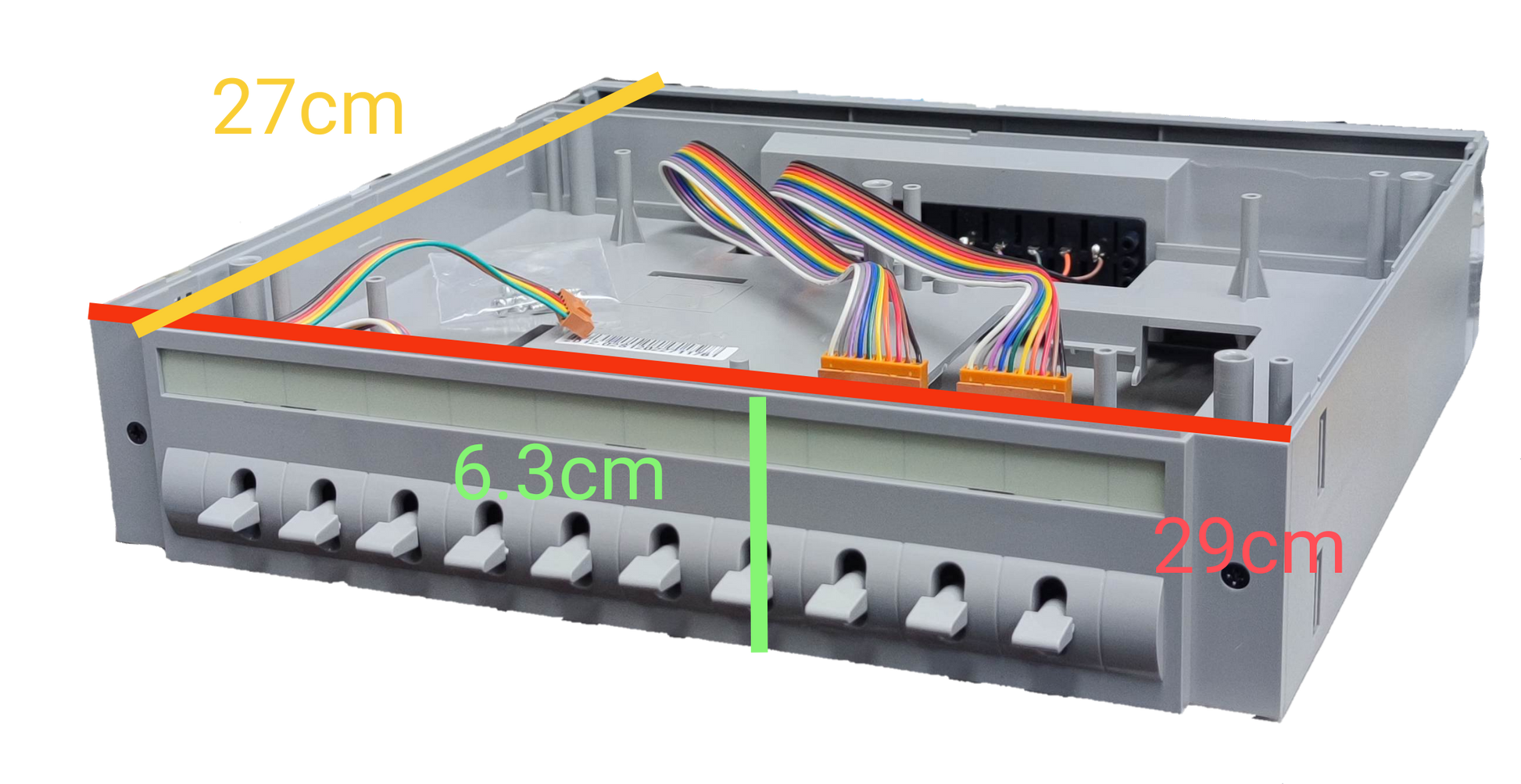 Commax Expansion Unit 10 Station for CLS-10T with multiple connection ports and wiring for CCTV security system