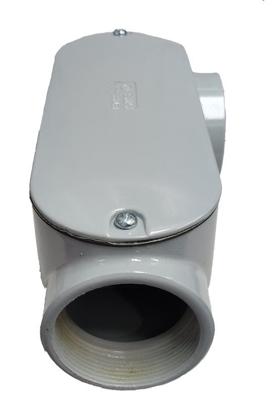 Electx Electrical Supply Conduit Bodies Threaded LL Type gray metal electrical conduit body