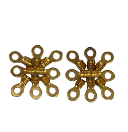 Copper cable lug ring terminal 4mm hole size designed for secure electrical connections in circuitry