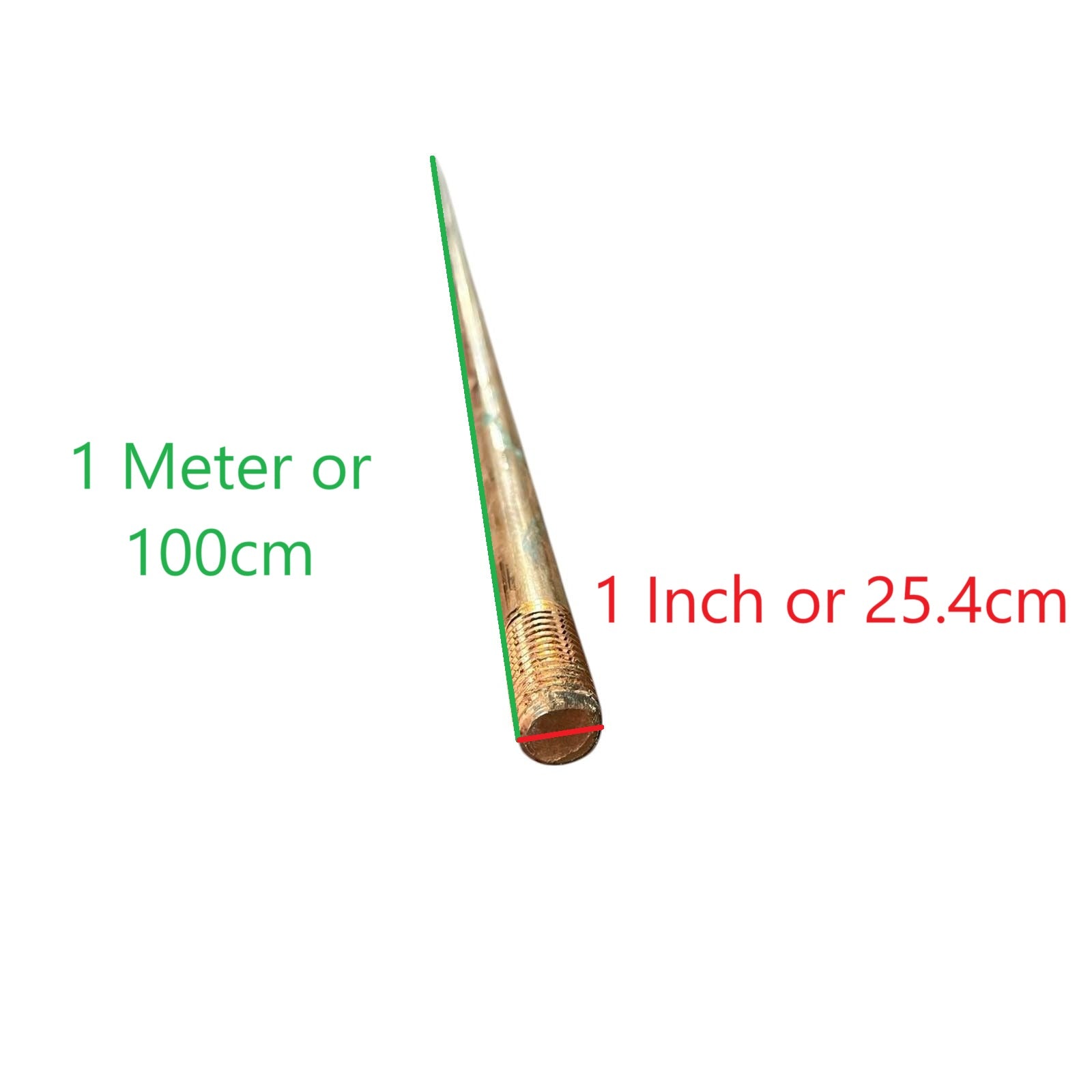 1 inch copper grounding rod designed for reliable electrical grounding applications