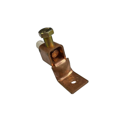 Close-up of solderless terminal lugs 380mm - 500mm copper electrical connector with bolt Solderless Terminal Lugs 380mm - 500mm Wire Size Copper, SA-650