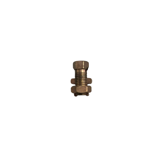 Local Solderless Connector 1 Bolt 1.25-8MM brass electrical terminal with nut and threaded bolt for wire connections
