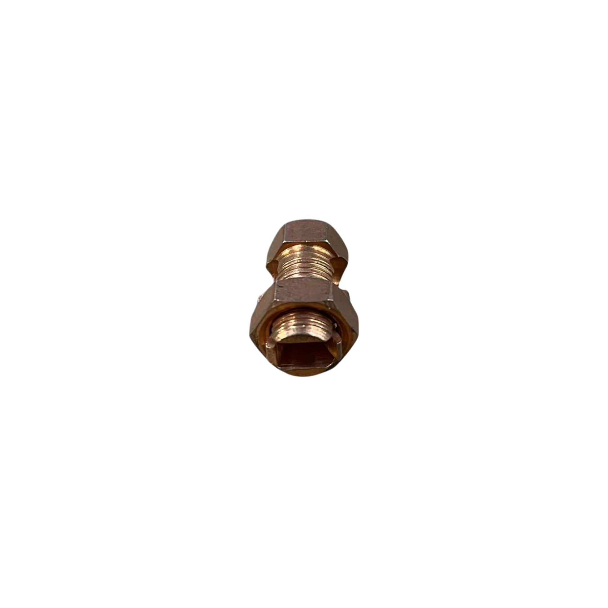 Brass electrical joiner Solderless Connector 1 Bolt 5.5-14MM. for panel and cable connections with hex nuts