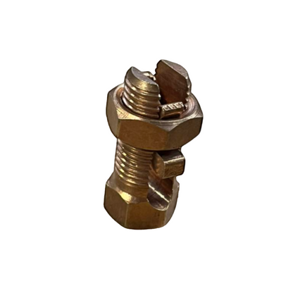 Brass Solderless Connector 1 Bolt 8-22MM for grounding and battery cable splicing in electrical projects Solderless Connector Single Bolt Wire Size 8.0mm - 22mm Copper S-4 AWG4 Electx Electrical SUpply
