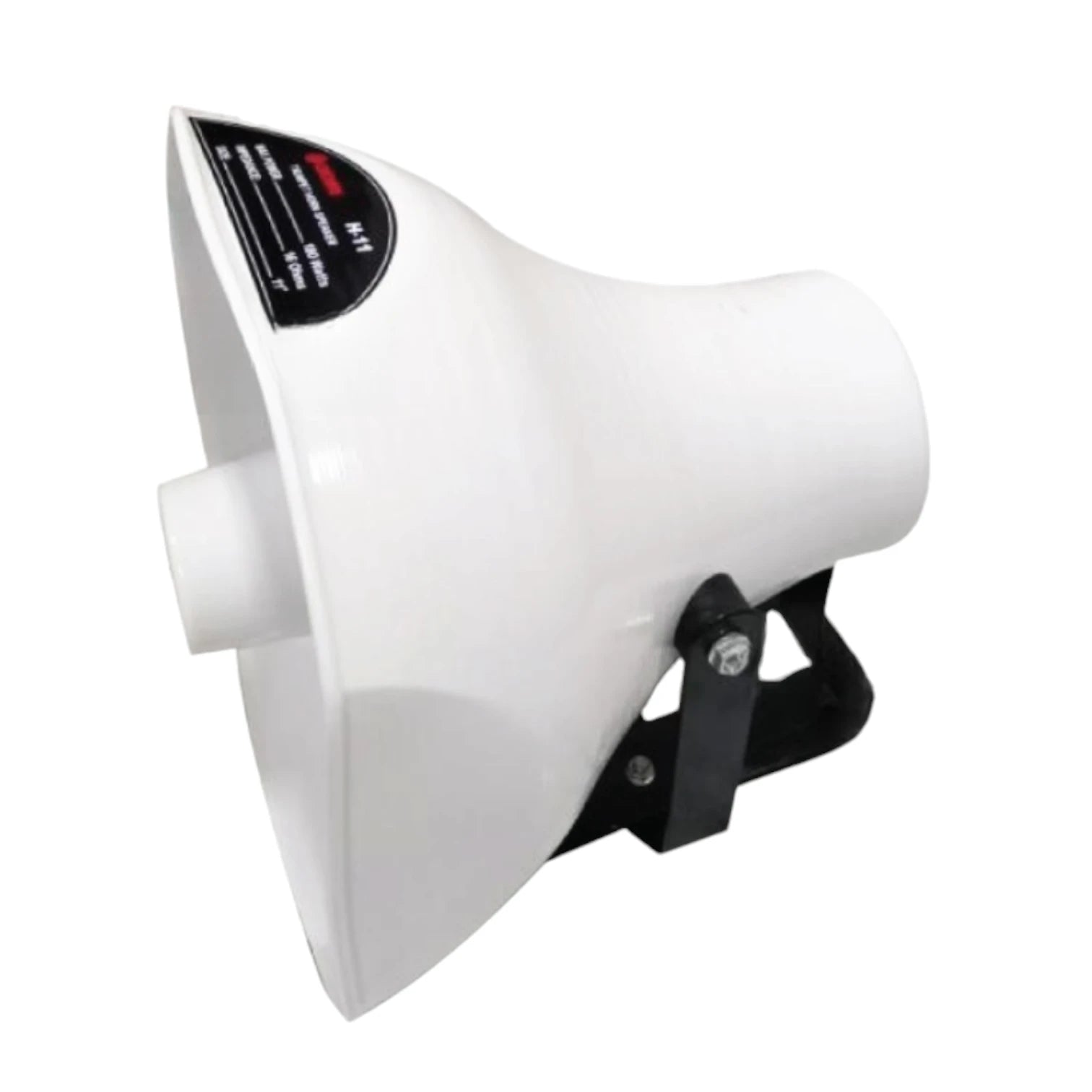 Crown 180W Horn Speaker 16 Ohms white outdoor PA horn with adjustable black mounting bracket
