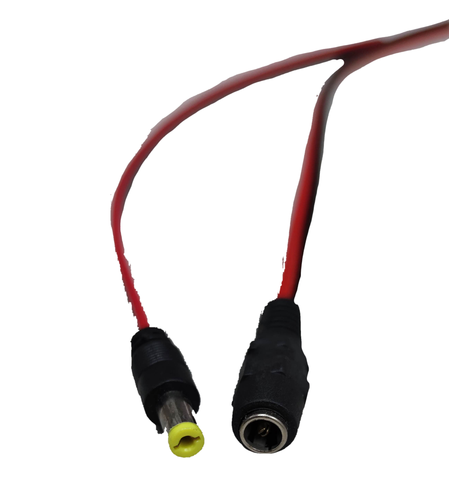 Red wire with Crown Jack and Crown Plug 5.5mm connectors for electronic device connections