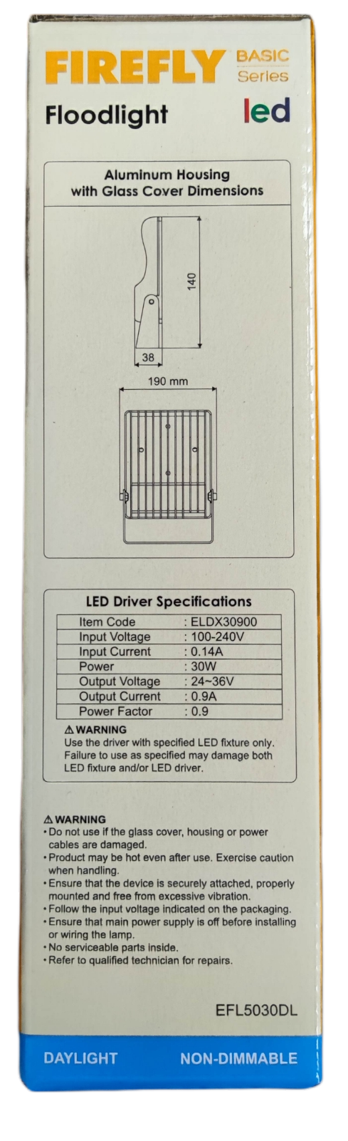 Firefly 30W LED Floodlight 220V Daylight