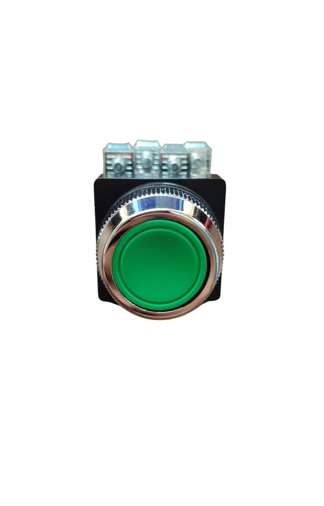 Push Button Switch Green 25mm  6A 2NO/2NC